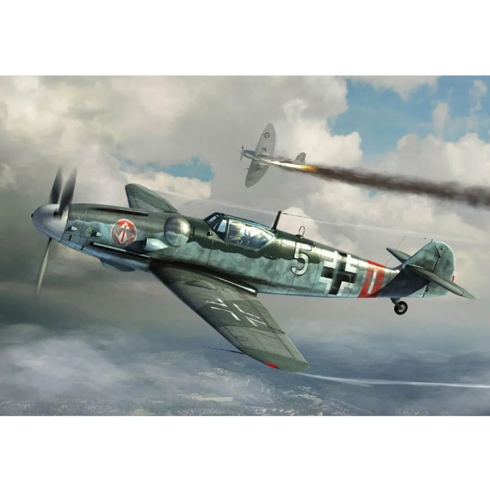 Maquette Avion Militaire : Messerschmitt BF-109G-6 - Trumpeter