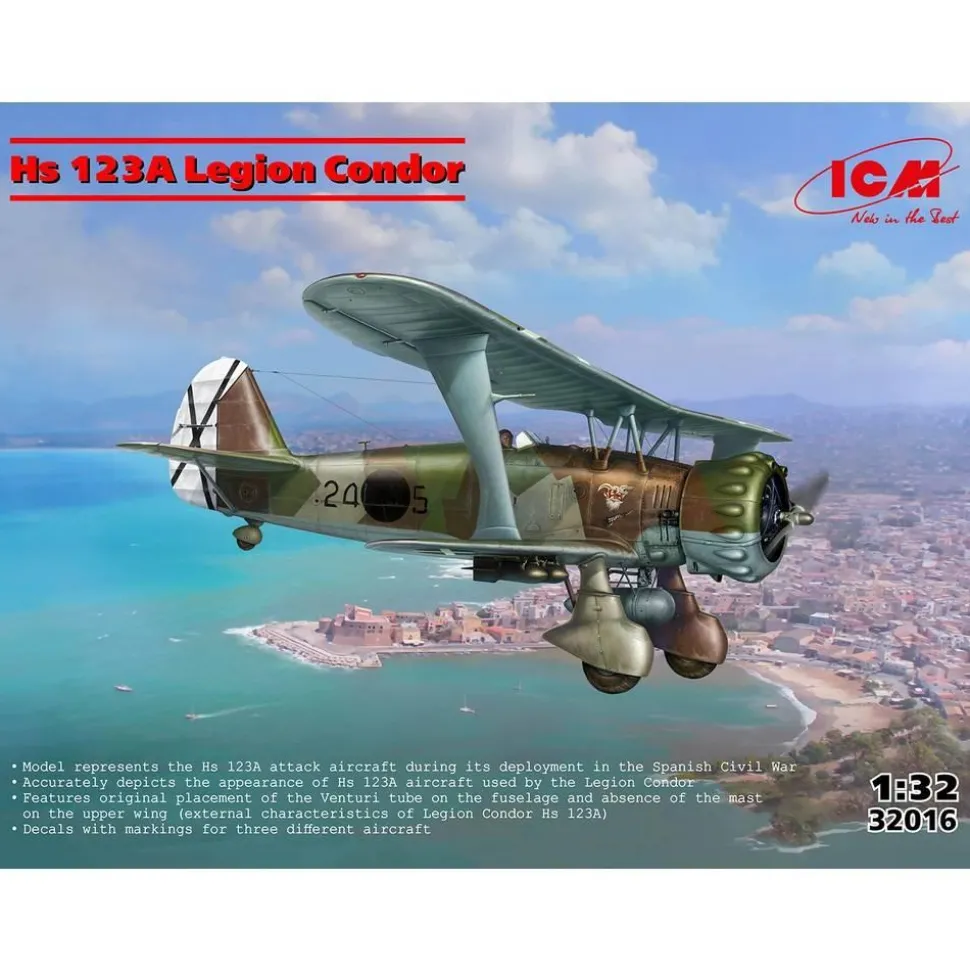 Maquette avion militaire : HS 123A Légion Condor - ICM