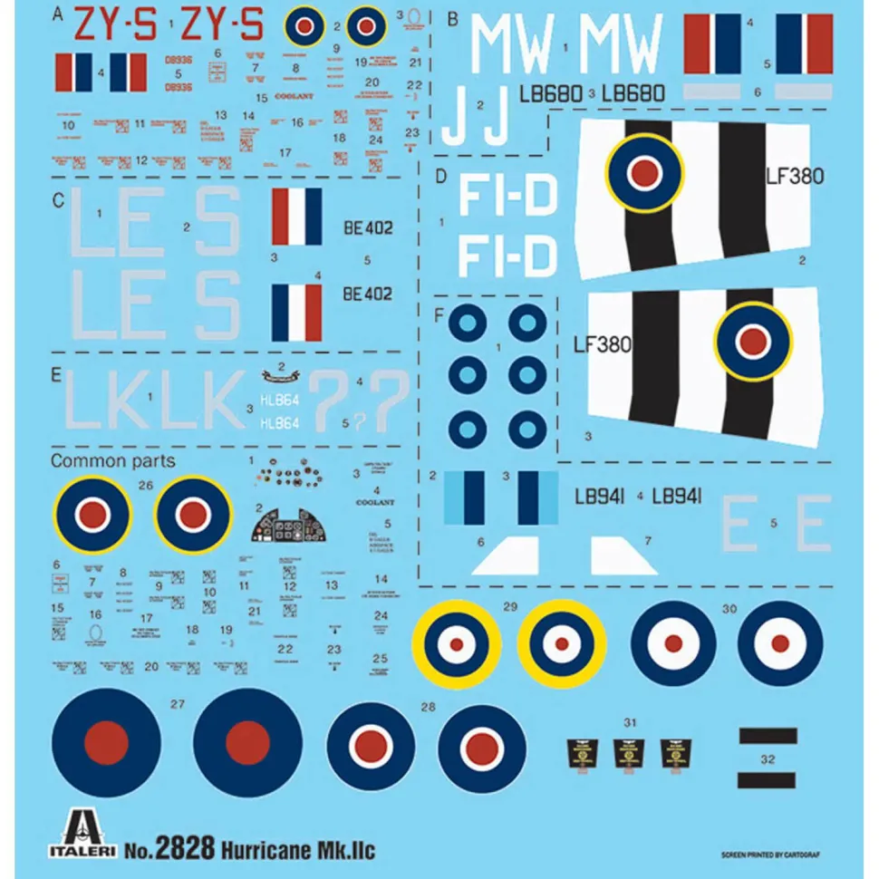 Maquette avion militaire : Hurricane Mk. IIC - Italeri