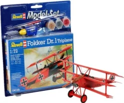 Maquette avion : Model-Set : Fokker DR.1 Triplane - Revell