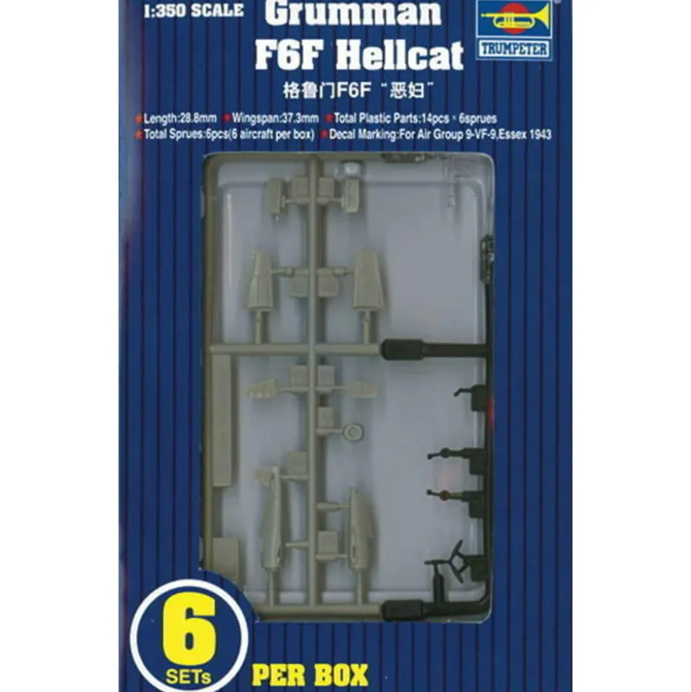 Maquette avions : Set 6 mini avions Grumman F6F Hellcat - Trumpeter