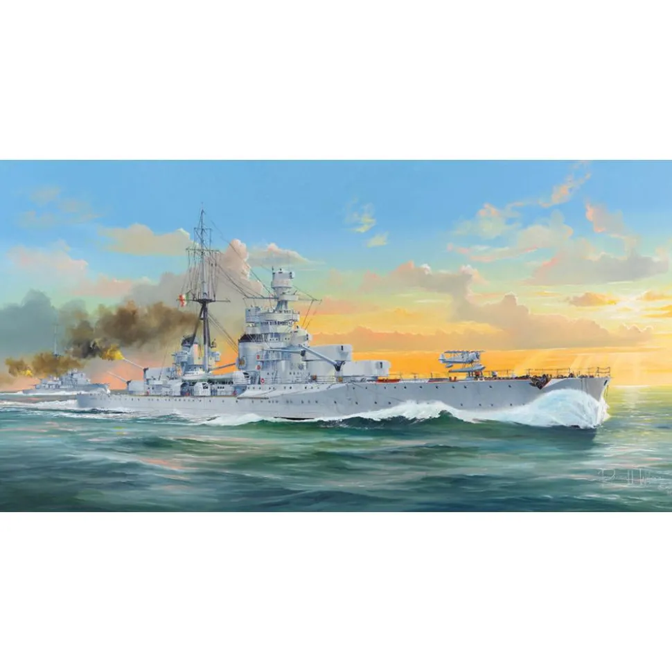 Maquette bateau : Croiseur lourd italien Zara - Trumpeter