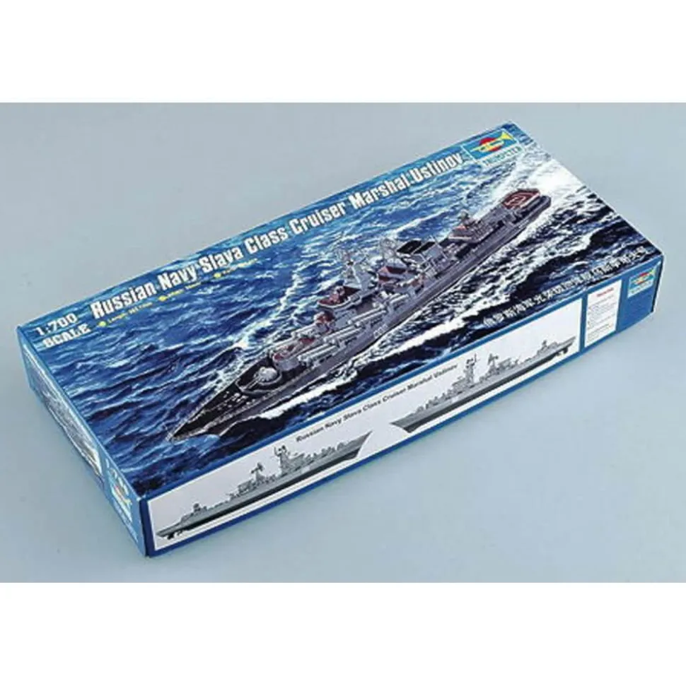 Maquette bateau : Croiseur de classe Slava de la Marine russe Marshall Ustinov - Trumpeter