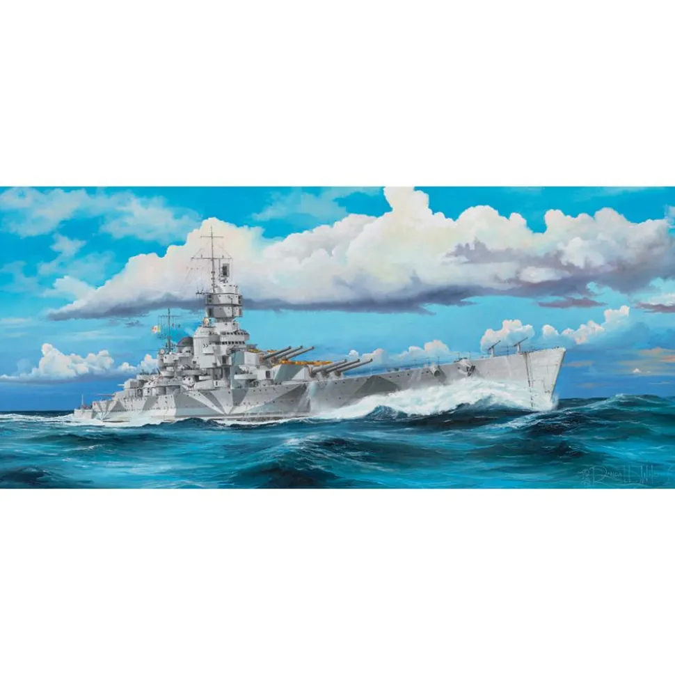 Maquette bateau : Cuirassé de la marine italienne RN Vittorio Veneto 1940 - Trumpeter