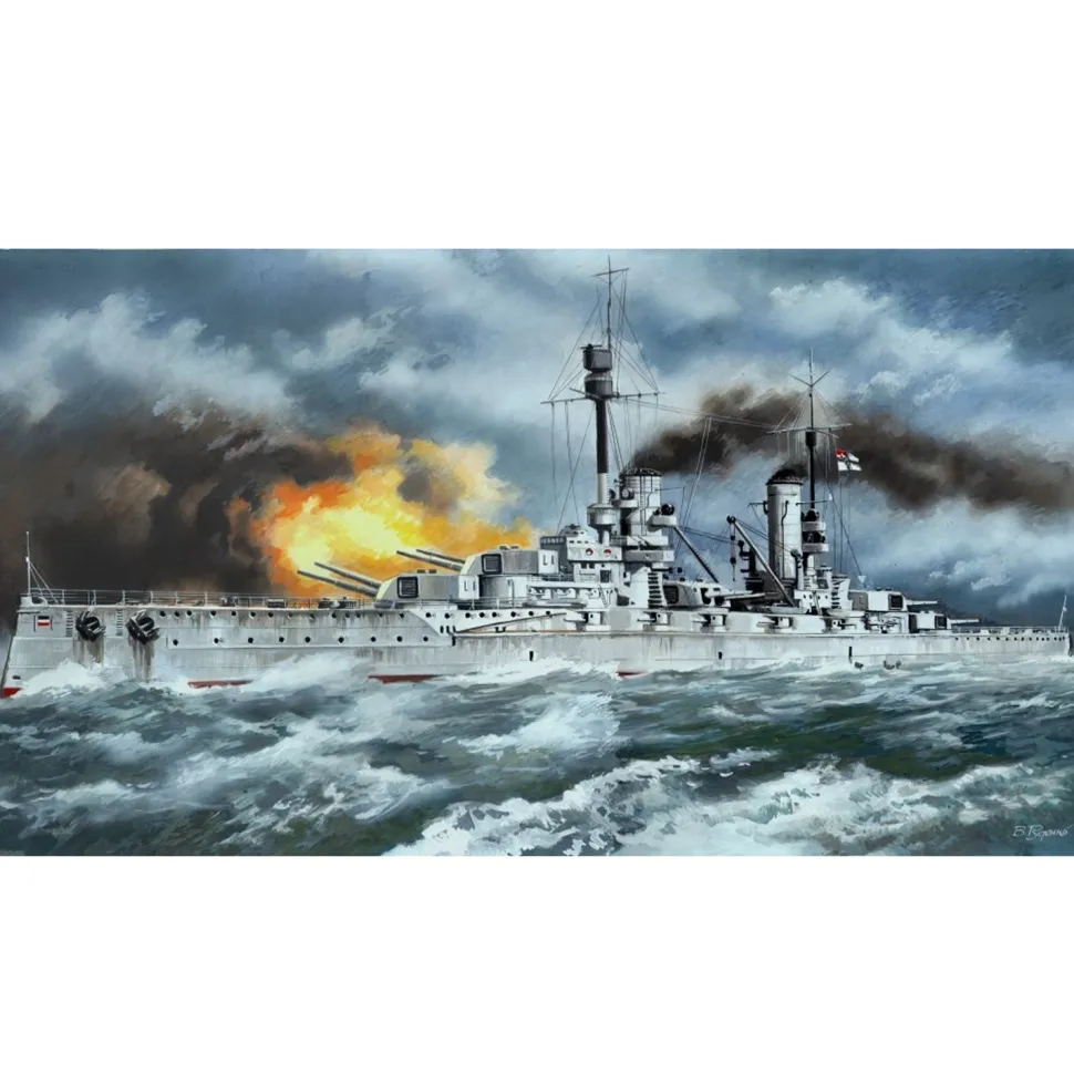 Maquette bateau : Cuirassé allemand Kronprinz - ICM