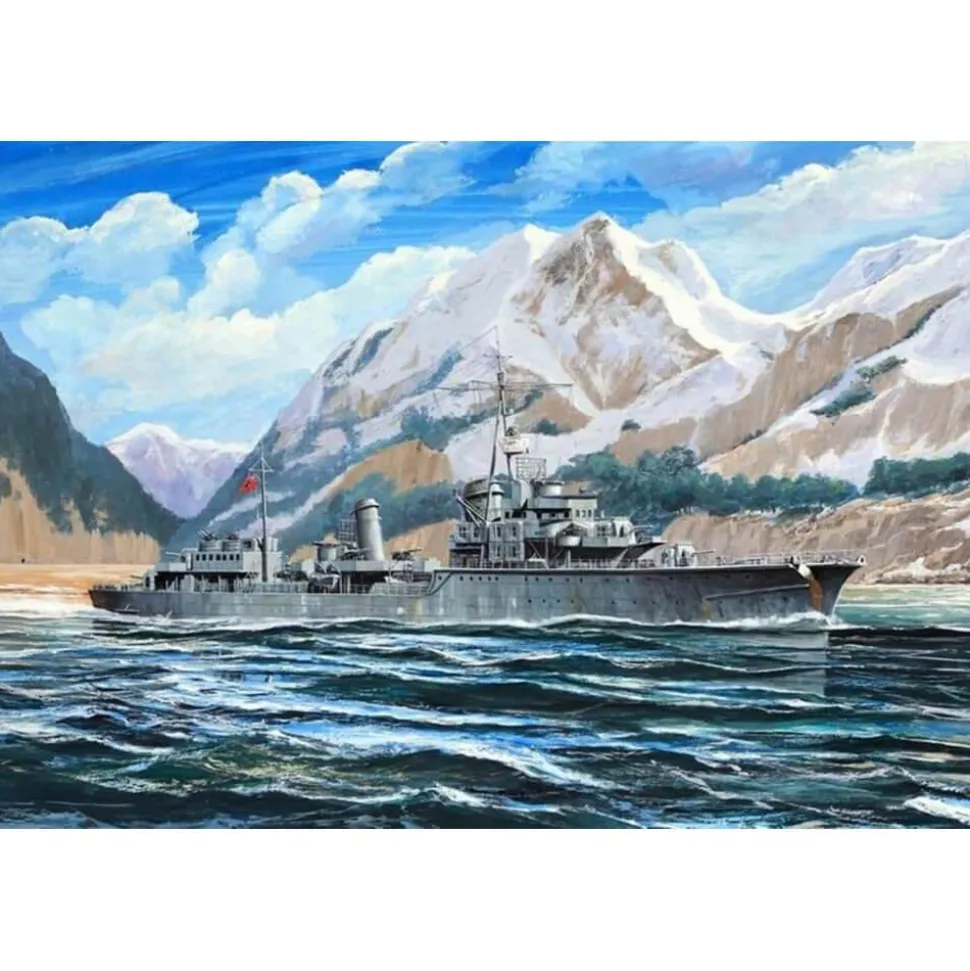 Maquette bateau : Destroyer allemand Z-28, 1945 - Trumpeter