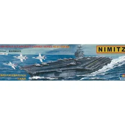 Maquette bateau : Porte-avions américain à propulsion nucléaire CVN-68 Nimitz - Trumpeter