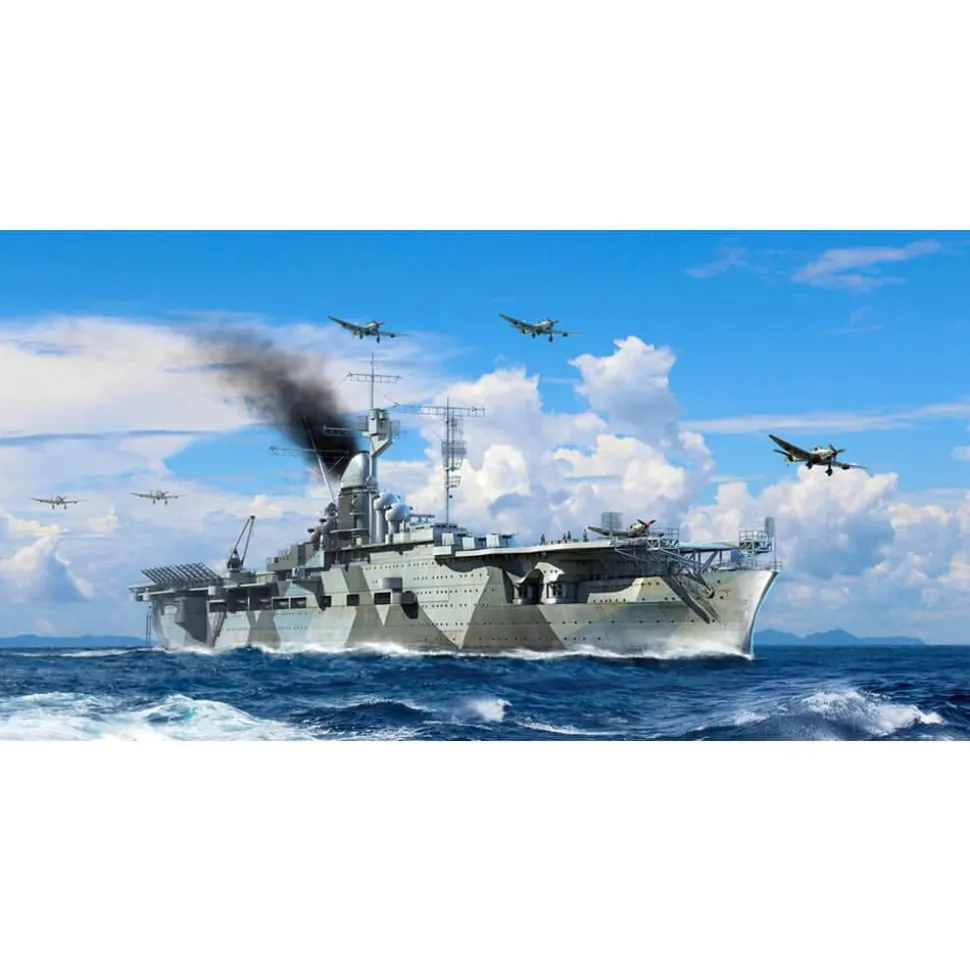 Maquette bateau : Porte-avions de la marine allemande DKM Graf Zeppelin - Trumpeter