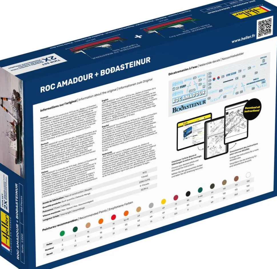 Maquette bateau : Roc Amadour et Bodasteinur Twinset - Heller