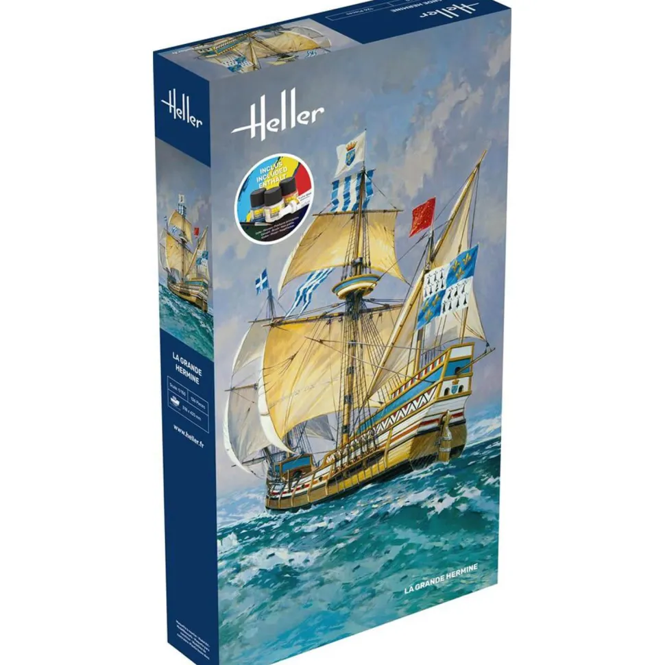 Maquette bateau : Starter Kit La Grande Hermine - Heller