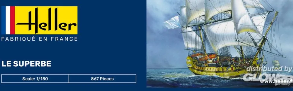 Maquette bateau : Starter Kit : Le Superbe - Heller
