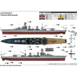 Maquette bateau : Croiseur léger français, Marseillaise - Trumpeter