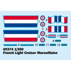Maquette bateau : Croiseur léger français, Marseillaise - Trumpeter