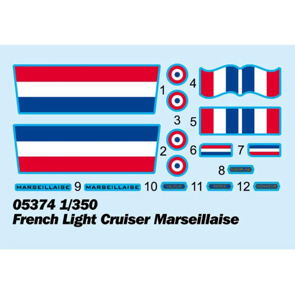 Maquette bateau : Croiseur léger français, Marseillaise - Trumpeter
