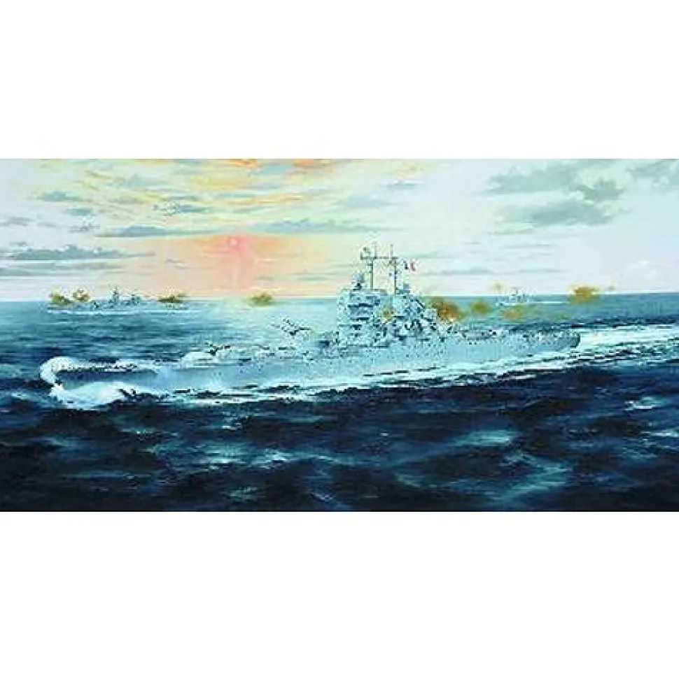 Maquette bateau : Cuirassé français Jean Bart 1950 - Trumpeter