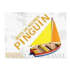 Maquette bateau en bois : Barque avec voile Pinguin - Artymon