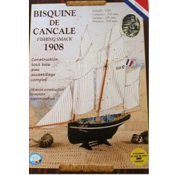 Maquette bateau en bois : Bisquine de Cancale Le Pétrel 1908 - Soclaine