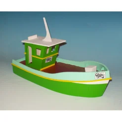 Maquette bateau en bois : Bateau de pêche - Soclaine