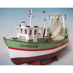 Maquette bateau en bois : Chalutier Grand-Vey - Soclaine