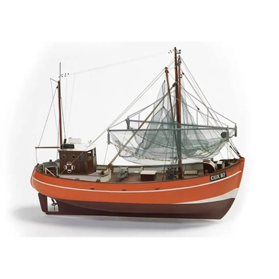 Maquette bateau en bois : Bateau de pêche aux crabes Cux 87 - Billing boats