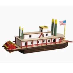 Maquette bateau en bois : Fluvial à roue Orléans - Artymon