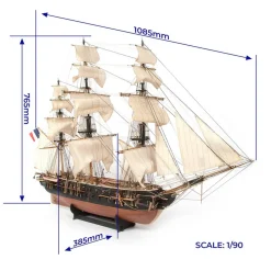 Maquette bateau en bois : La Belle Poule - OCCRE