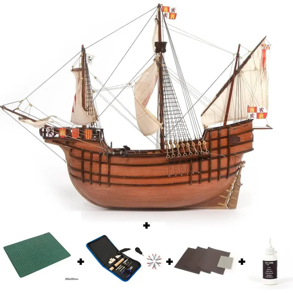 Maquette bateau en bois: Starter Pack - Santa Maria - OCCRE