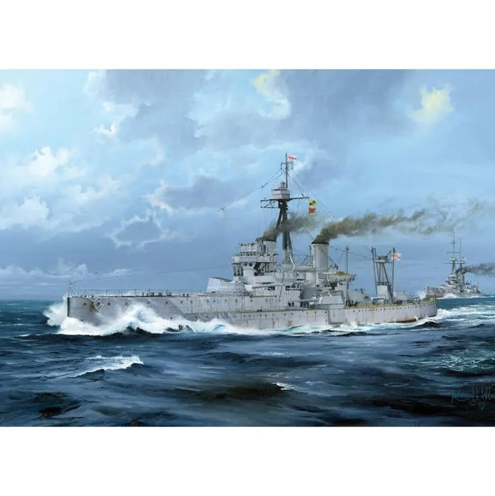 Maquette Bateau Militaire : HMS Dreadnought Cuirasse britannique 1918 - Trumpeter