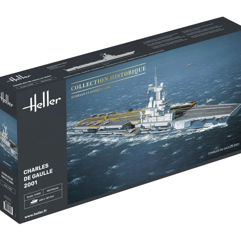 Maquette bateau : Porte-avions Charles de Gaulle - Heller