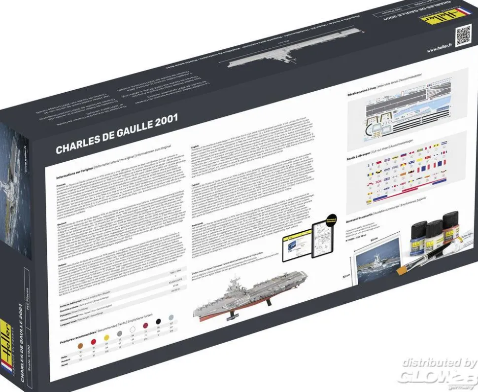 Maquette bateau : Porte-avions Charles de Gaulle - Heller