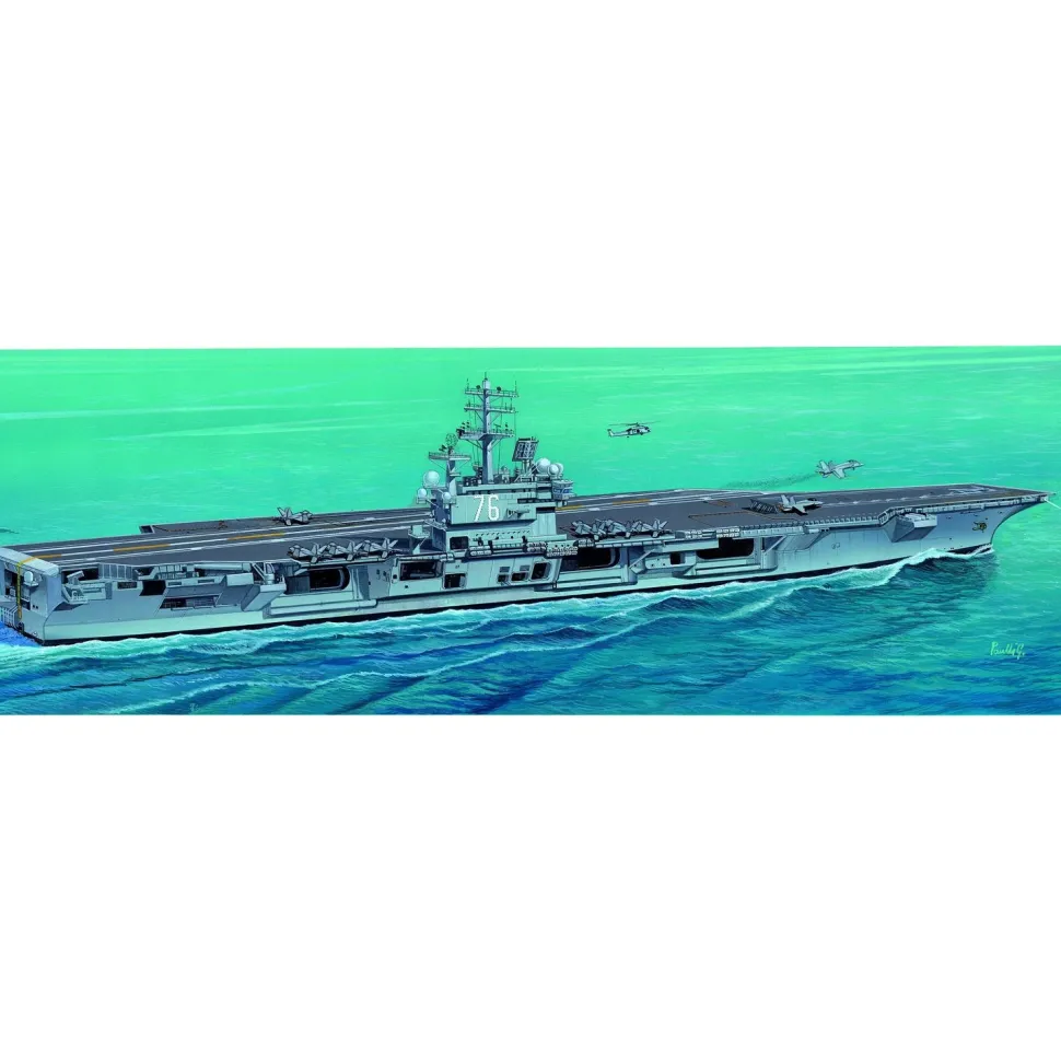 Maquette bateau : Porte-avions USS Ronald Reagan - Italeri