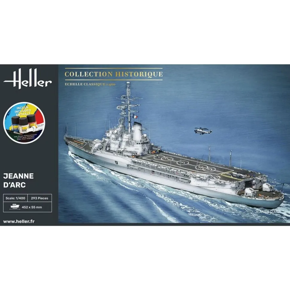 Maquette bateau porte-hélicoptères : Starter Kit : Jeanne d'Arc - Heller