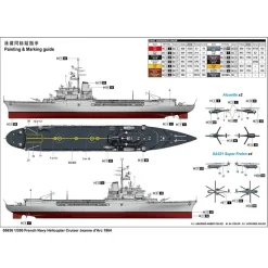 Maquette Bâteau : Porte-Hélicoptères Jeanne d’Arc 1964 in 1:350 - Trumpeter