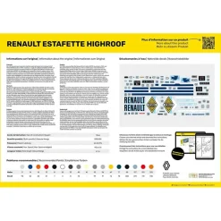 Maquette camion : Starter Kit : Estafette High Roof - Heller