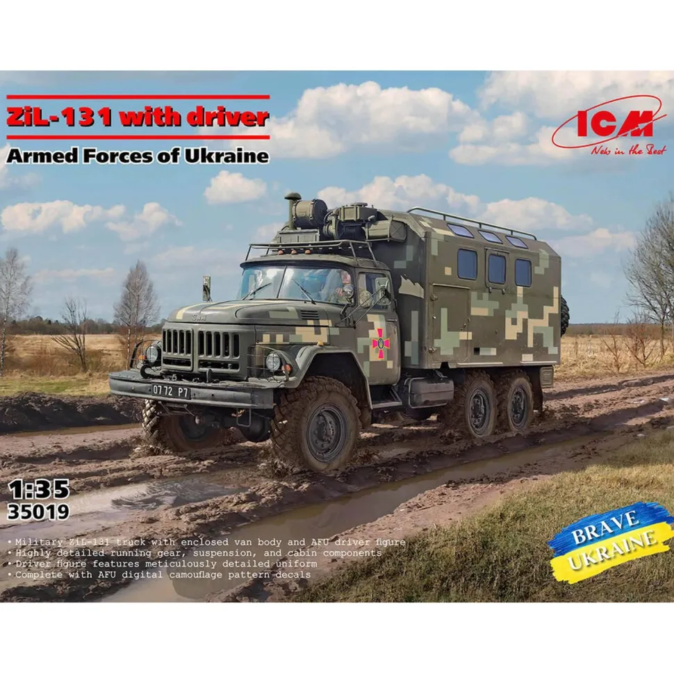 Maquette camion militaire : ZiL-131 - forces armées ukréniennes - ICM