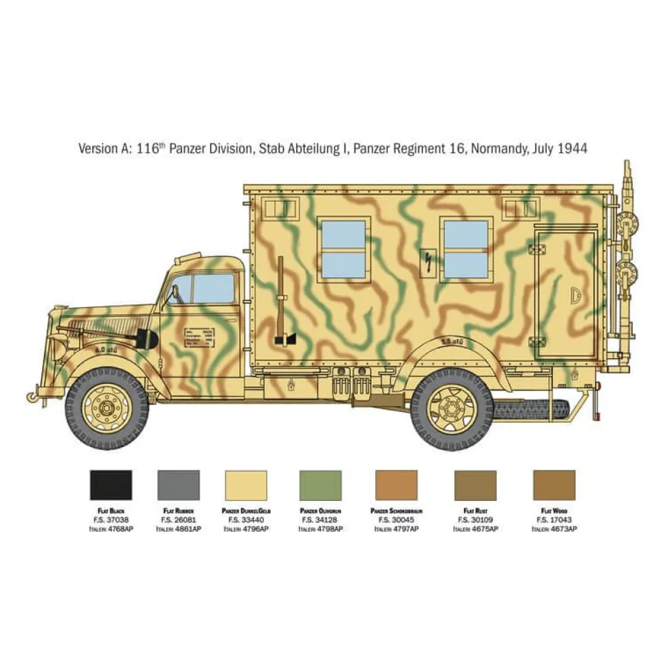 Maquette camion militaire : Opel Blitz Radio - Italeri