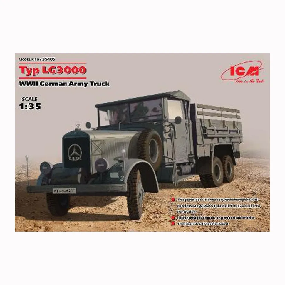 Maquette camion TYP LG3000 Allemand 2ème Guerre mondiale - ICM