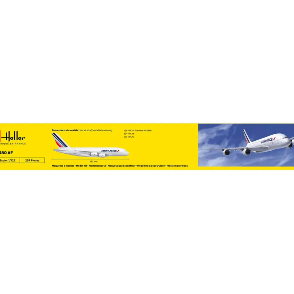 Maquette d'avion : Starter kit : A 380 AF - Heller