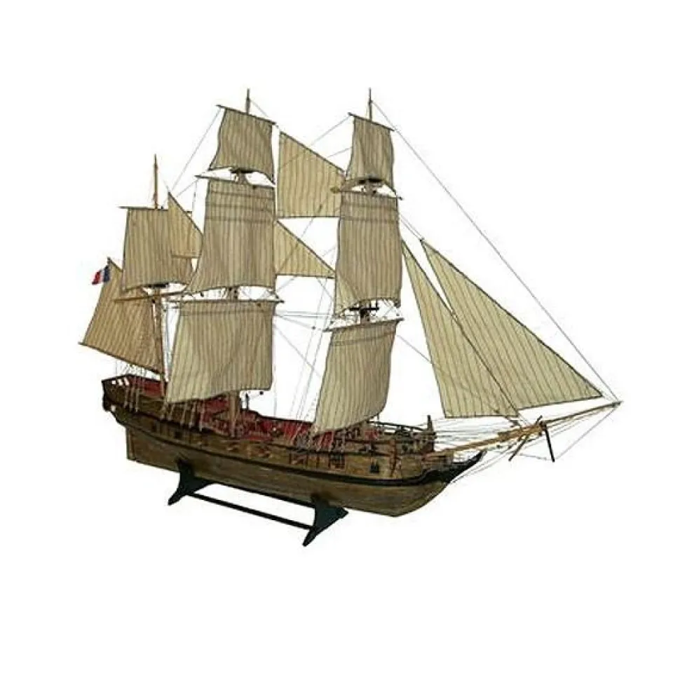 Maquette en bois - Corsaire Français Le Tonnant - Soclaine