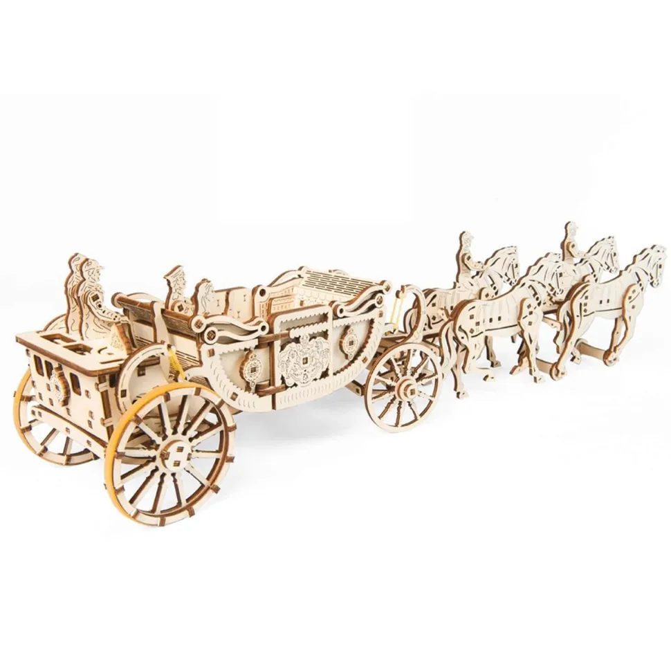 Maquette en bois : Carosse royal, modèle mécanique - Ugears