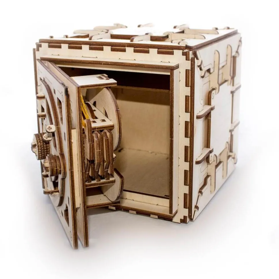 Maquette en bois : Coffre Fort, modèle mécanique - Ugears