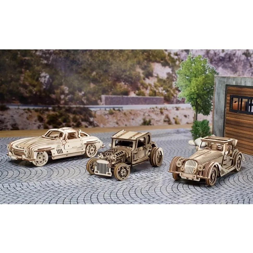 Maquette en bois : coupé sport à ailerons - Ugears