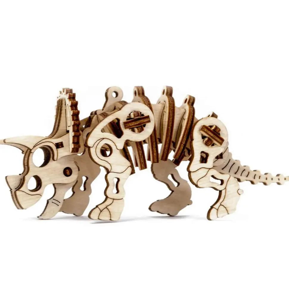 Maquette en bois : Dinosaure Triceratops - Wooden City