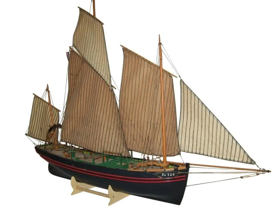 Maquette en bois - Harenguier de Fécamp Marie Adélaïde - Soclaine