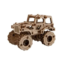 Maquette en bois : monster truck 1 : Jeep CJ-5 - Wooden City