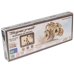 Maquette en bois : monster truck 1 : Jeep CJ-5 - Wooden City