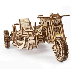 Maquette en bois : Moto Scrambler UGR-10 avec Side-Car - Ugears