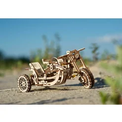 Maquette en bois : Moto Scrambler UGR-10 avec Side-Car - Ugears