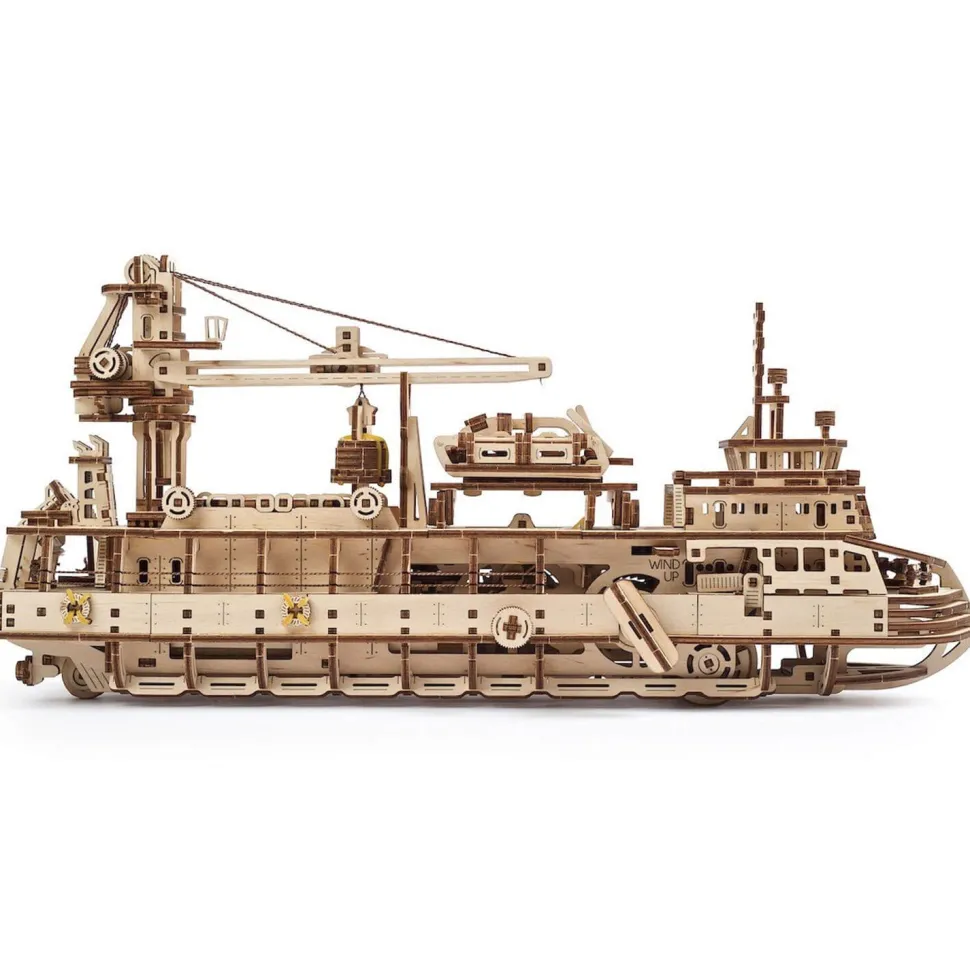 Maquette en bois : Navire de recherche - Ugears