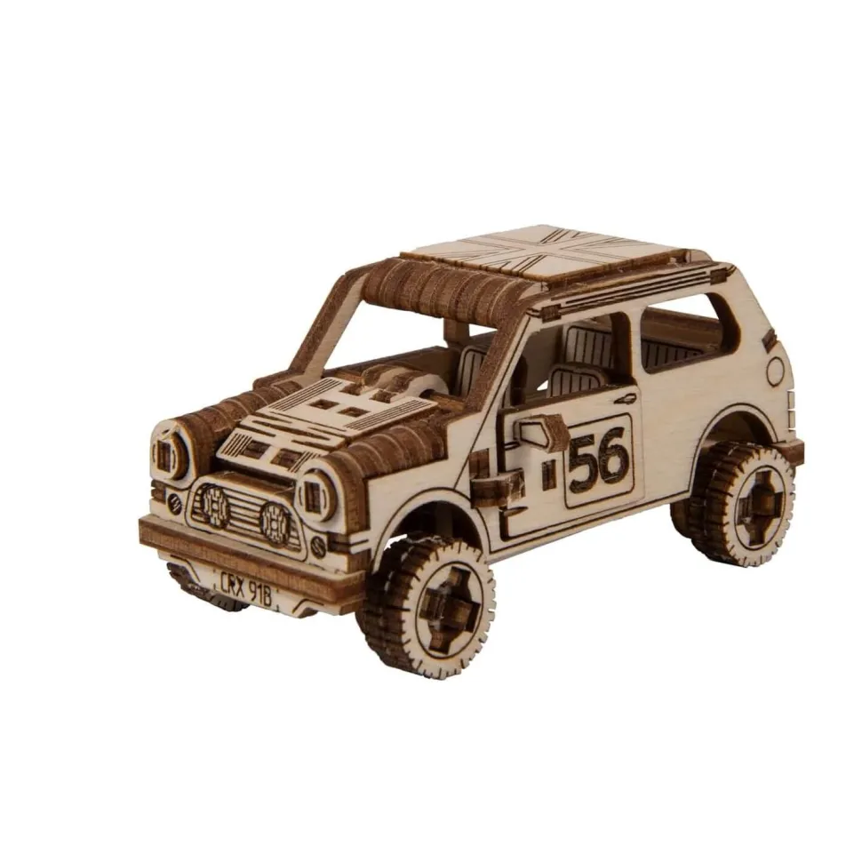 Maquette en bois : rally car 1 : Mini Cooper - Wooden City